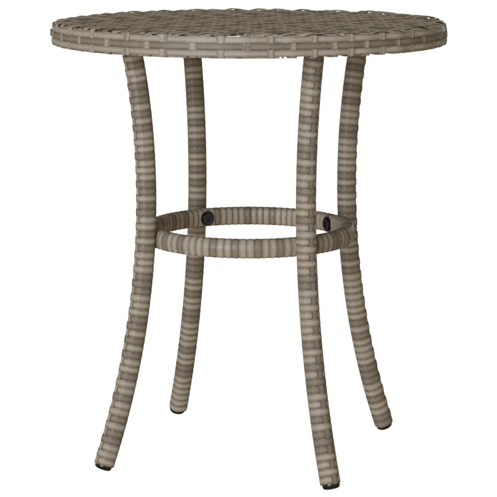 Set da Bistrò 3 pz con Cuscini Grigio in Polyrattan