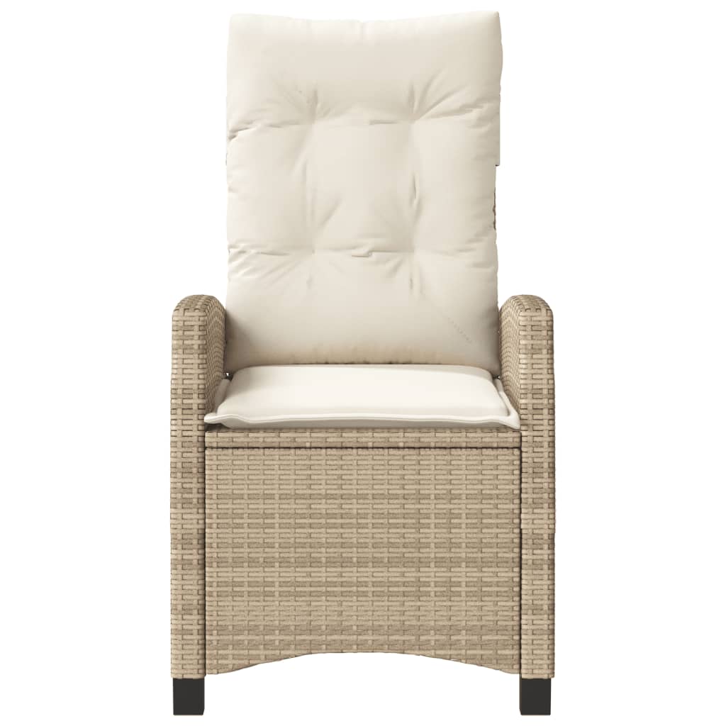 Set da Bistrò 3 pz con Cuscini Beige in Polyrattan