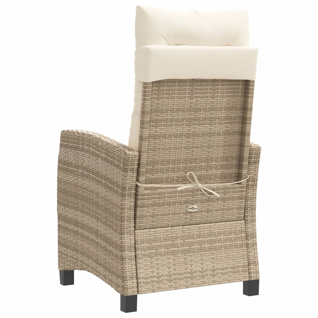 Set da Bistrò 3 pz con Cuscini Beige in Polyrattan