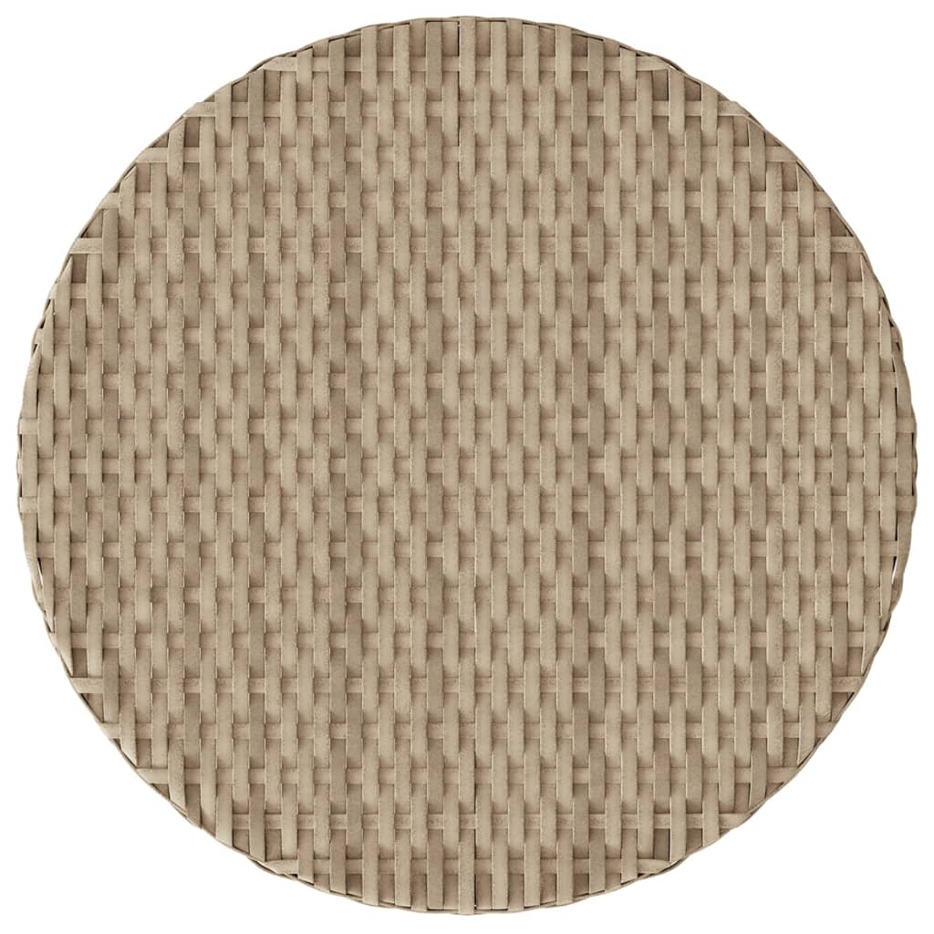 Set da Bistrò 3 pz con Cuscini Beige in Polyrattan