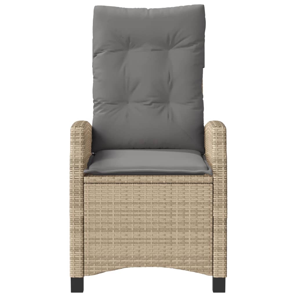 Set da Bistrò 3 pz con Cuscini Beige Misto in Polyrattan