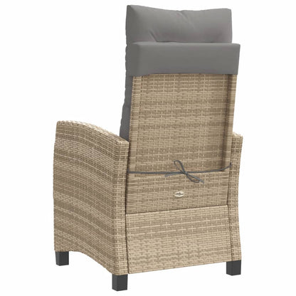 Set da Bistrò 3 pz con Cuscini Beige Misto in Polyrattan