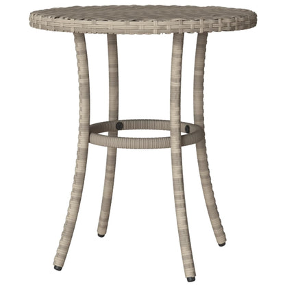 Set da Bistrò 3 pz con Cuscini Grigio Chiaro in Polyrattan