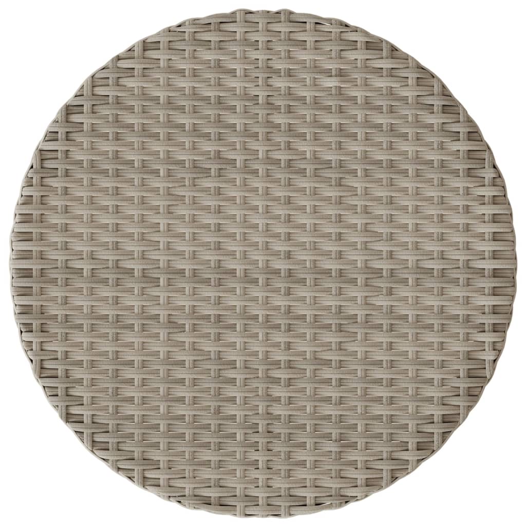 Set da Bistrò 3 pz con Cuscini Grigio Chiaro in Polyrattan