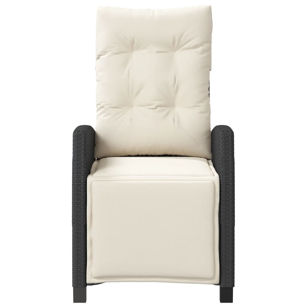 Set da Bistrò 3 pz con Cuscini Nero in Polyrattan