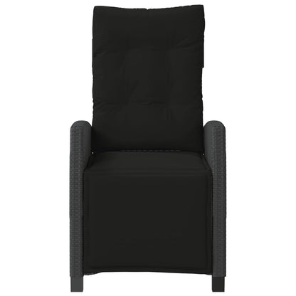 Set da Bistrò 3 pz con Cuscini Nero in Polyrattan