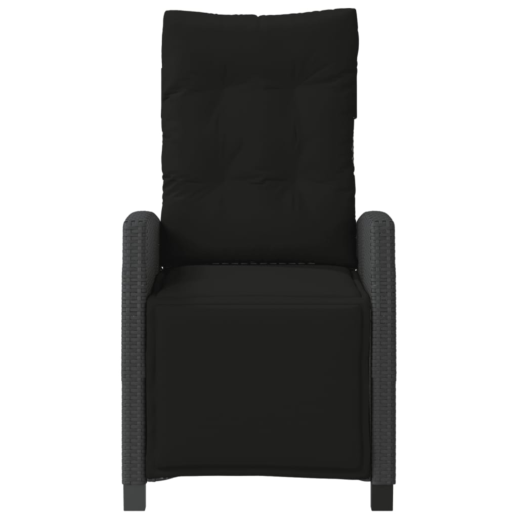 Set da Bistrò 3 pz con Cuscini Nero in Polyrattan
