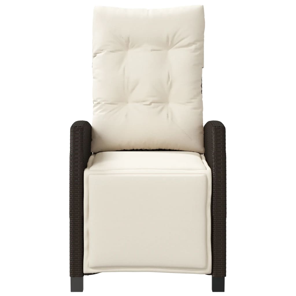 Set Bistrò 3 pz con Cuscini Marrone in Polyrattan