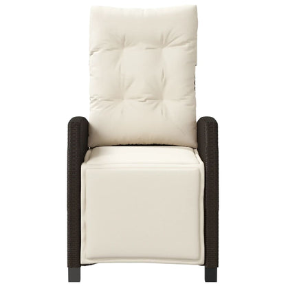 Set Bistrò 3 pz con Cuscini Marrone in Polyrattan