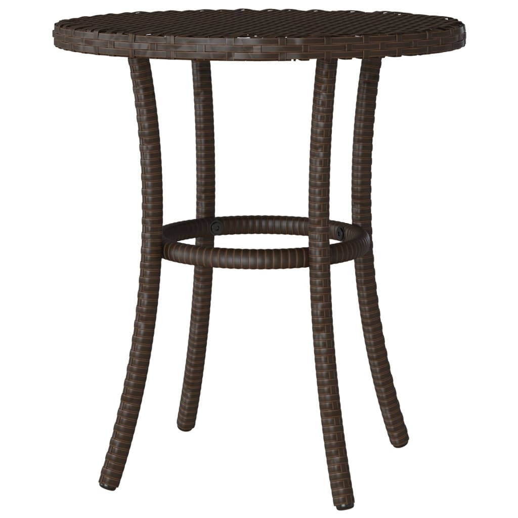 Set Bistrò 3 pz con Cuscini Marrone in Polyrattan