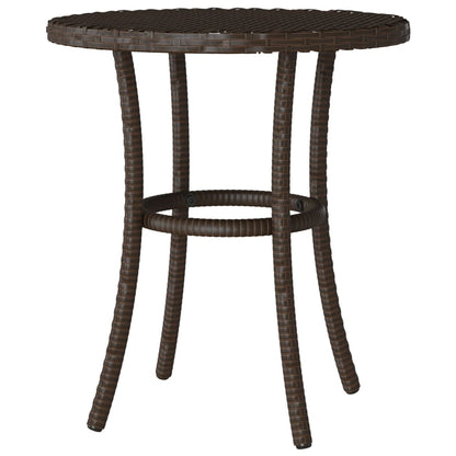 Set Bistrò 3 pz con Cuscini Marrone in Polyrattan