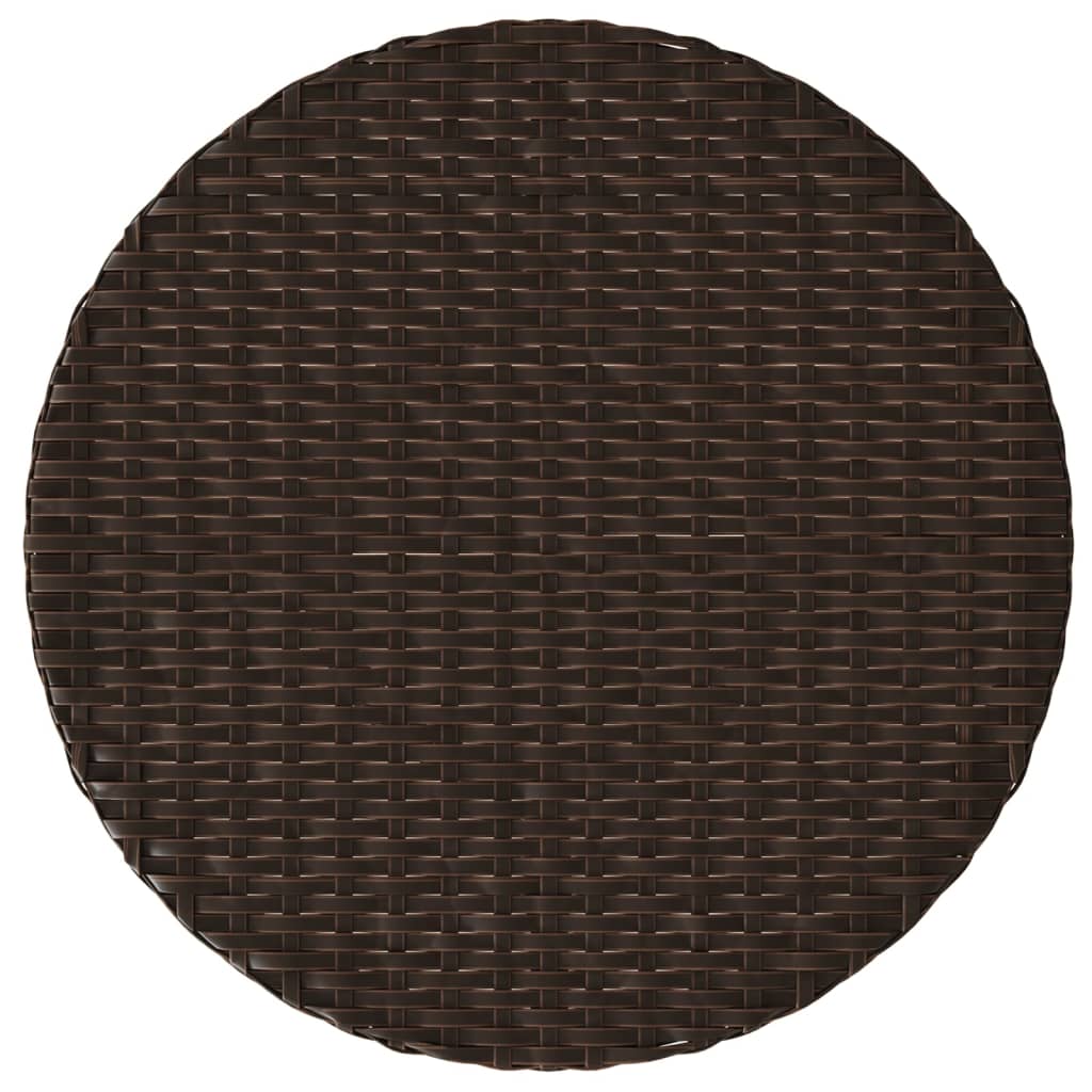 Set Bistrò 3 pz con Cuscini Marrone in Polyrattan