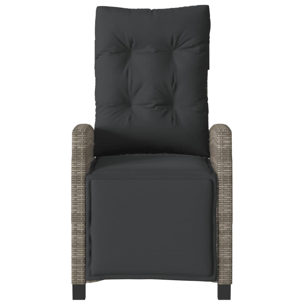 Set da Bistrò 3 pz con Cuscini Grigio in Polyrattan