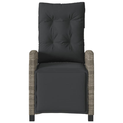 Set da Bistrò 3 pz con Cuscini Grigio in Polyrattan