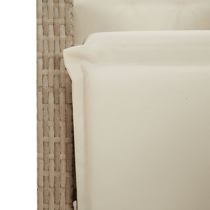 Set da Bistrò 3 pz con Cuscini Beige in Polyrattan