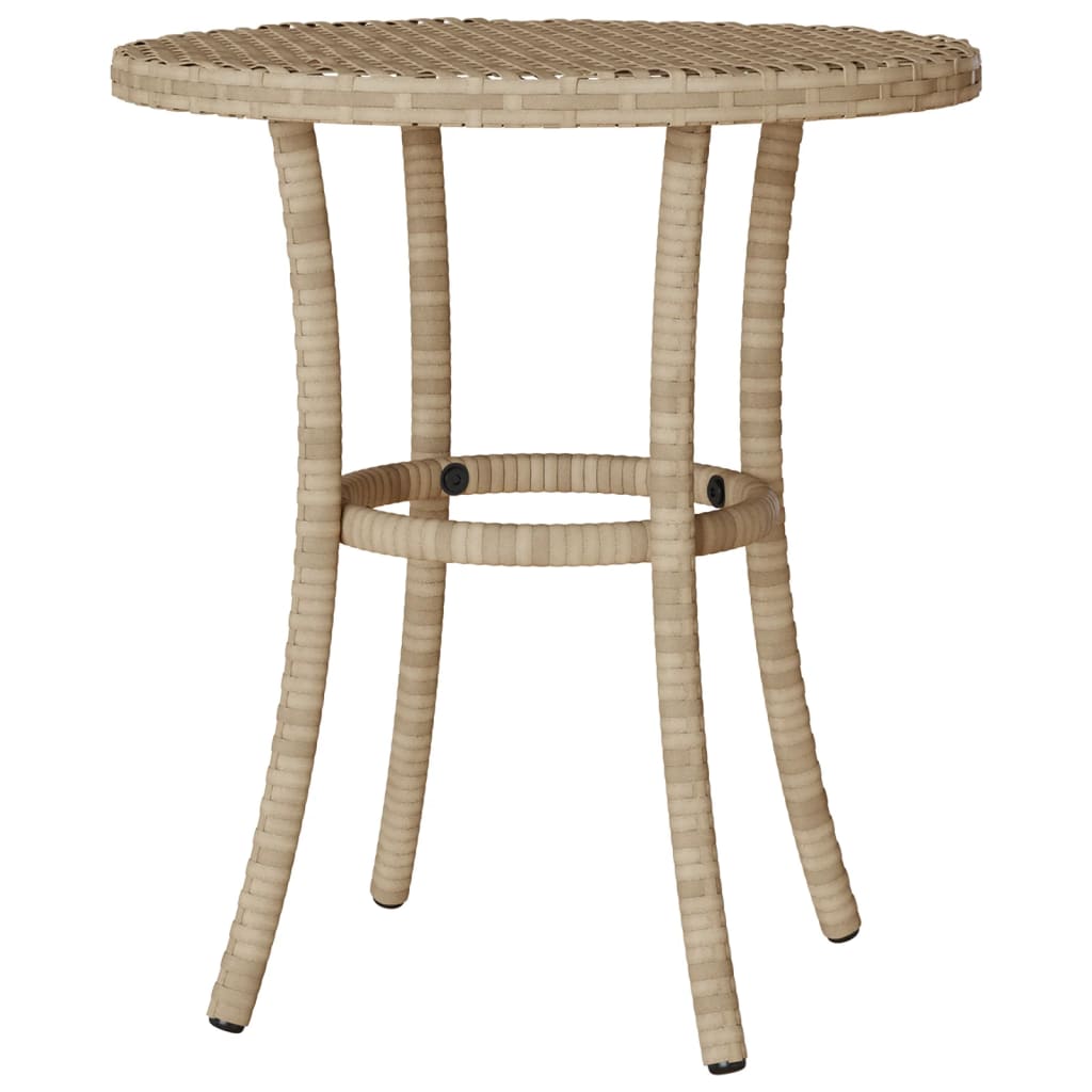 Set da Bistrò 3 pz con Cuscini Beige in Polyrattan