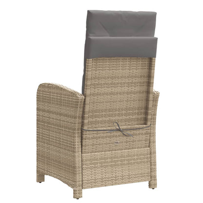 Set da Bistrò 3 pz con Cuscini Beige Misto in Polyrattan