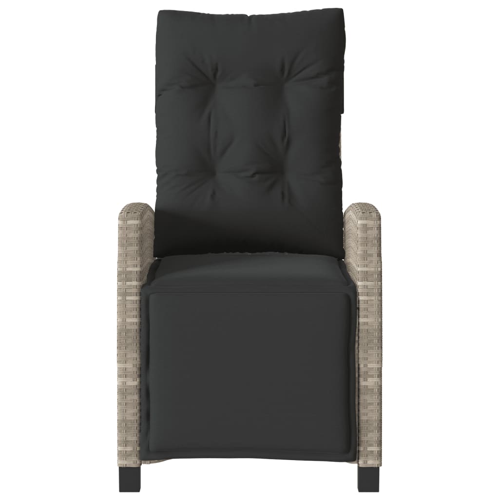 Set da Bistrò 3 pz con Cuscini Grigio Chiaro in Polyrattan