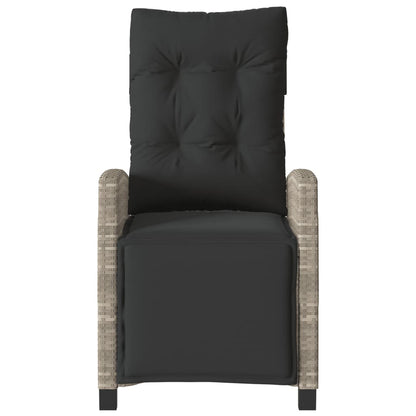 Set da Bistrò 3 pz con Cuscini Grigio Chiaro in Polyrattan