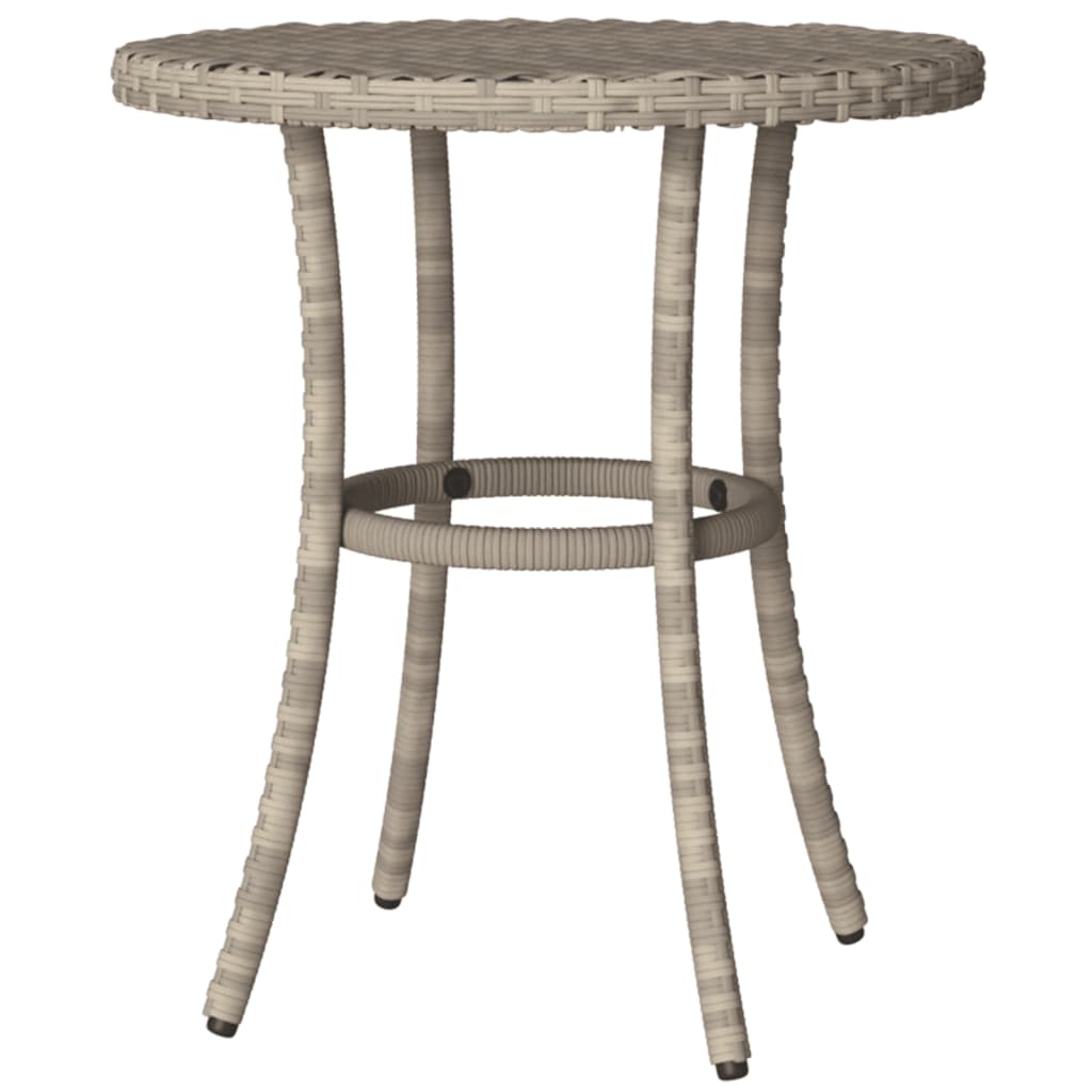 Set da Bistrò 3 pz con Cuscini Grigio Chiaro in Polyrattan