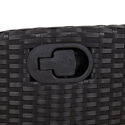 Set da Bistrò 3 pz con Cuscini Nero in Polyrattan
