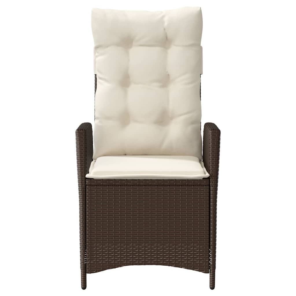 Set Bistrò 3 pz con Cuscini Marrone in Polyrattan | homemem39