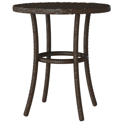 Set Bistrò 3 pz con Cuscini Marrone in Polyrattan | homemem39