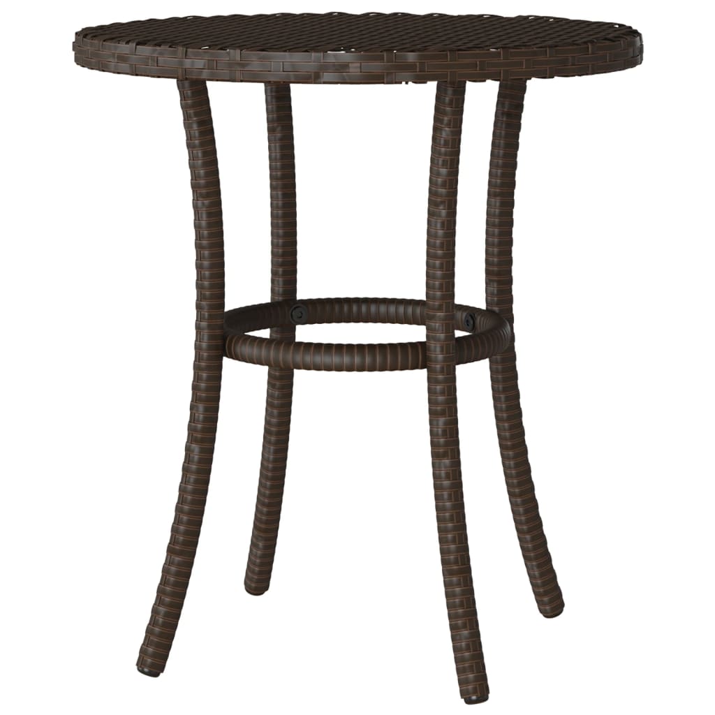Set Bistrò 3 pz con Cuscini Marrone in Polyrattan
