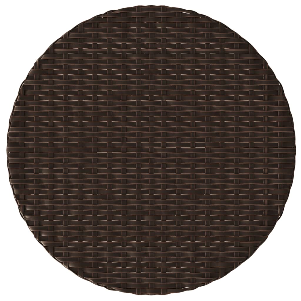 Set Bistrò 3 pz con Cuscini Marrone in Polyrattan | homemem39