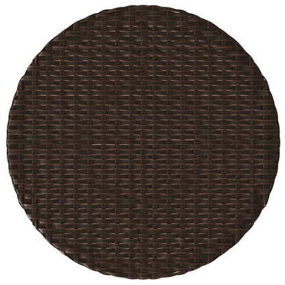 Set Bistrò 3 pz con Cuscini Marrone in Polyrattan | homemem39