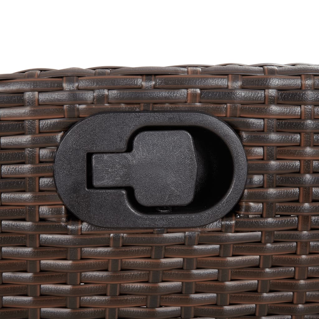 Set Bistrò 3 pz con Cuscini Marrone in Polyrattan