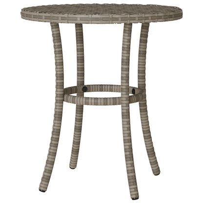 Set da Bistrò 3 pz con Cuscini Grigio in Polyrattan