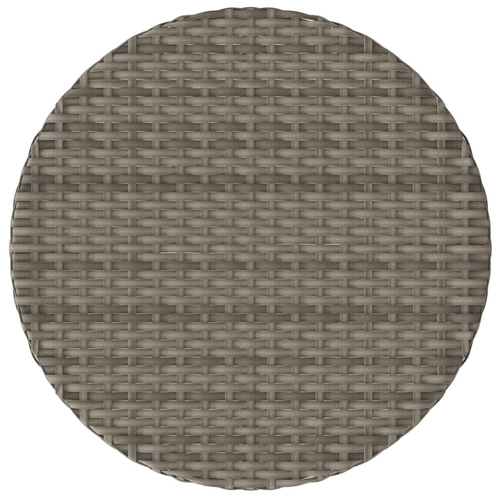 Set da Bistrò 3 pz con Cuscini Grigio in Polyrattan