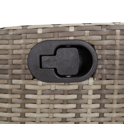 Set da Bistrò 3 pz con Cuscini Grigio in Polyrattan | homemem39