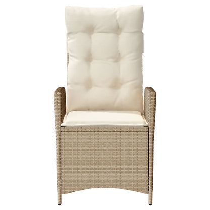 Set da Bistrò 3 pz con Cuscini Beige in Polyrattan