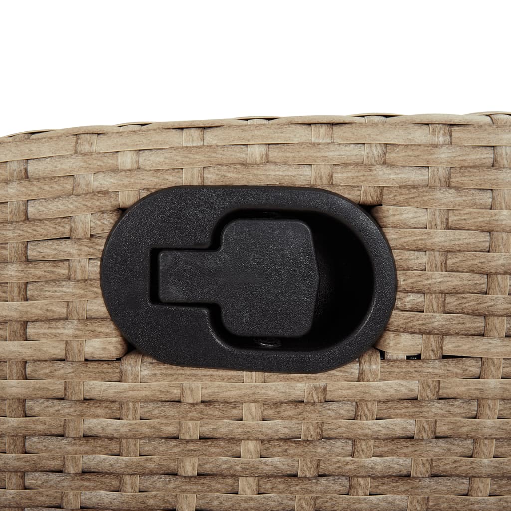 Set da Bistrò 3 pz con Cuscini Beige in Polyrattan