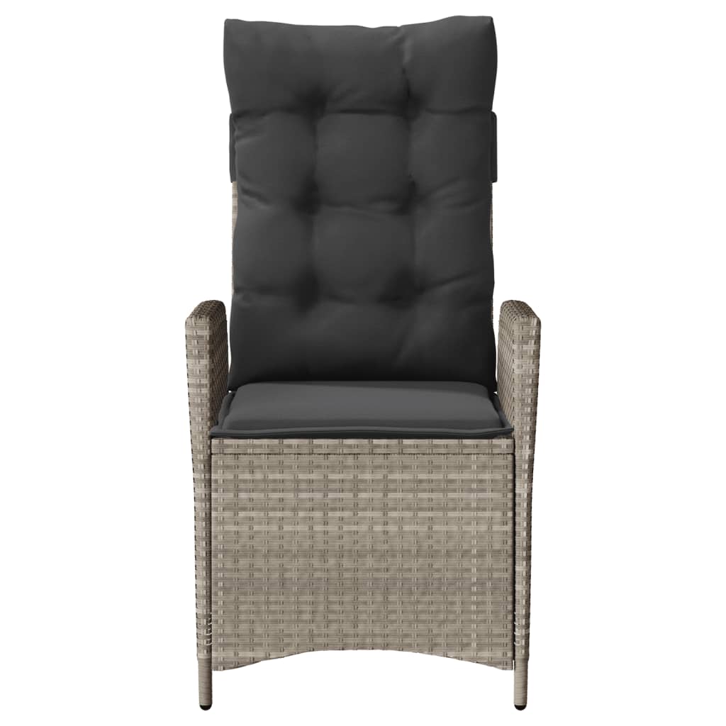 Set da Bistrò 3 pz con Cuscini Grigio Chiaro in Polyrattan | homemem39