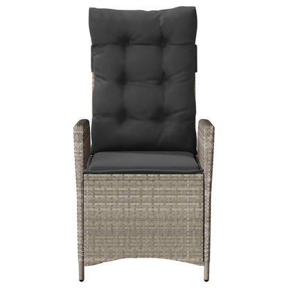 Set da Bistrò 3 pz con Cuscini Grigio Chiaro in Polyrattan