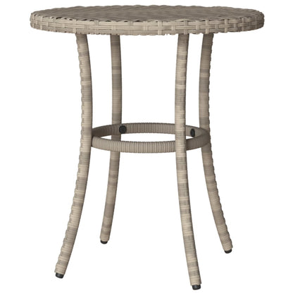 Set da Bistrò 3 pz con Cuscini Grigio Chiaro in Polyrattan
