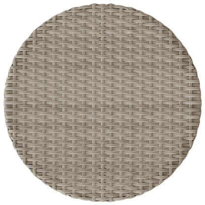 Set da Bistrò 3 pz con Cuscini Grigio Chiaro in Polyrattan