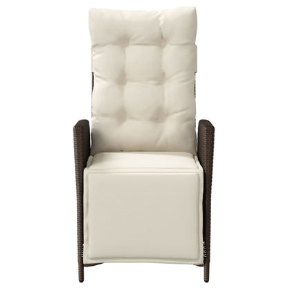 Sedie da Giardino Reclinabili 2 pz con Poggiapiedi Polyrattan - homemem39