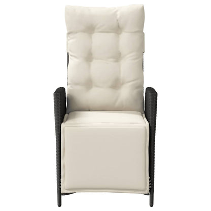 Set da Bistrò 3 pz con Cuscini Nero in Polyrattan