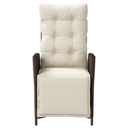 Set Bistrò 3 pz con Cuscini Marrone in Polyrattan