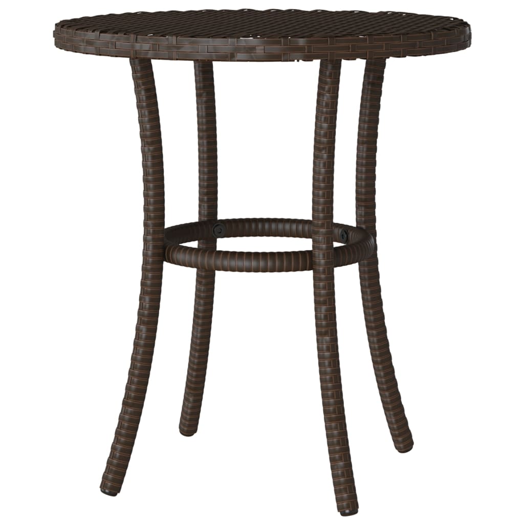 Set Bistrò 3 pz con Cuscini Marrone in Polyrattan