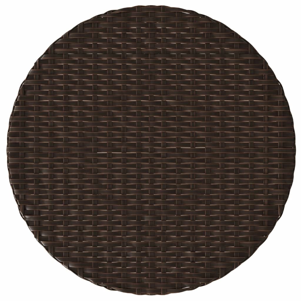 Set Bistrò 3 pz con Cuscini Marrone in Polyrattan