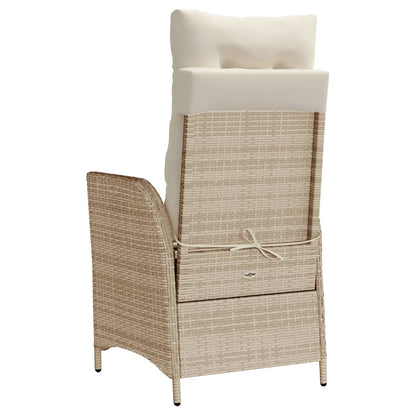 Set da Bistrò 3 pz con Cuscini Beige in Polyrattan