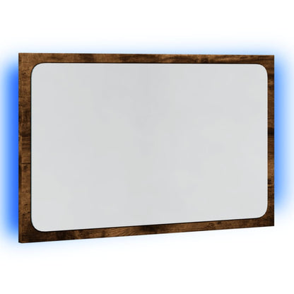 Specchio da Bagno LED Rovere Sonoma 60x8,5x38 cm in Truciolato | homemem39