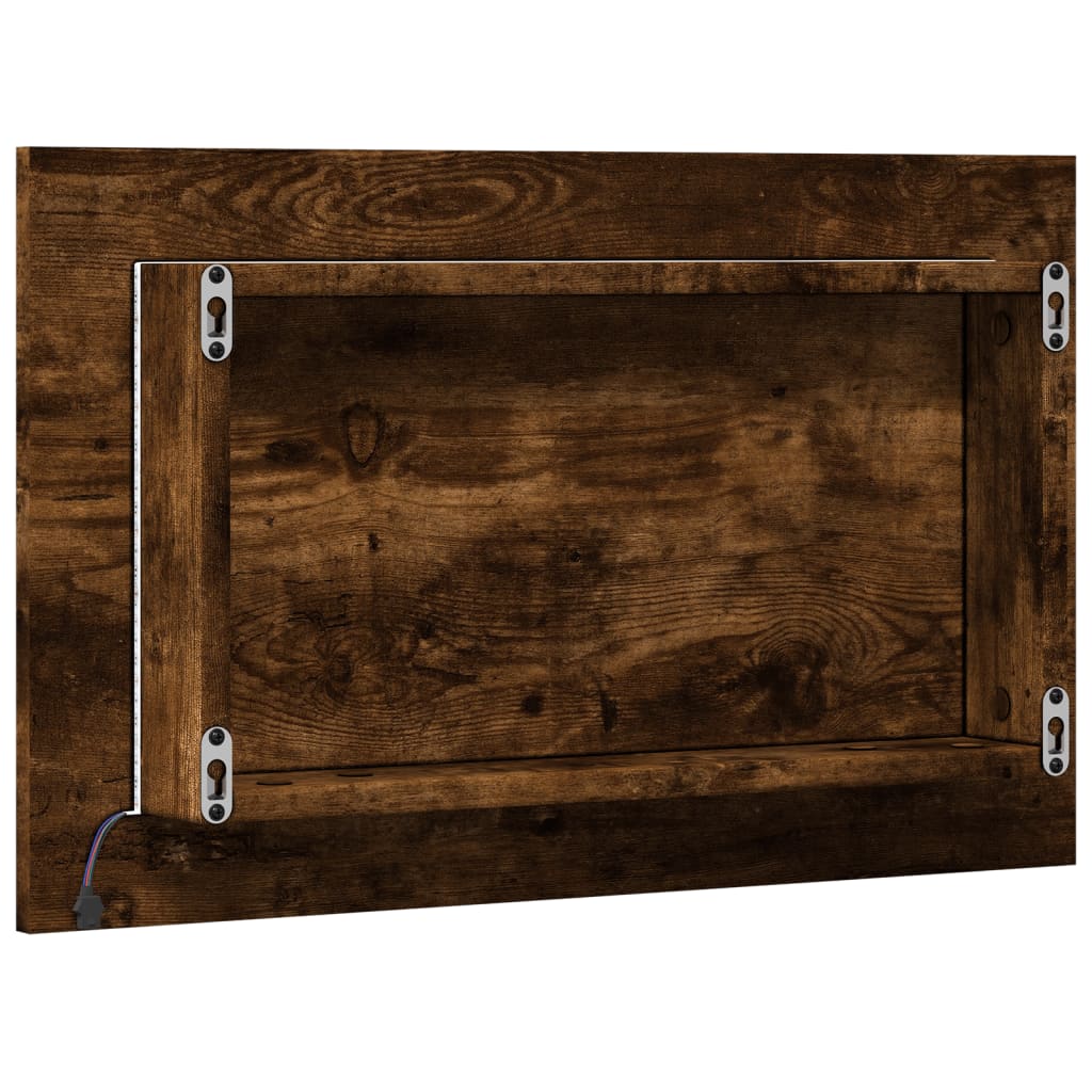 Specchio da Bagno LED Rovere Sonoma 60x8,5x38 cm in Truciolato | homemem39