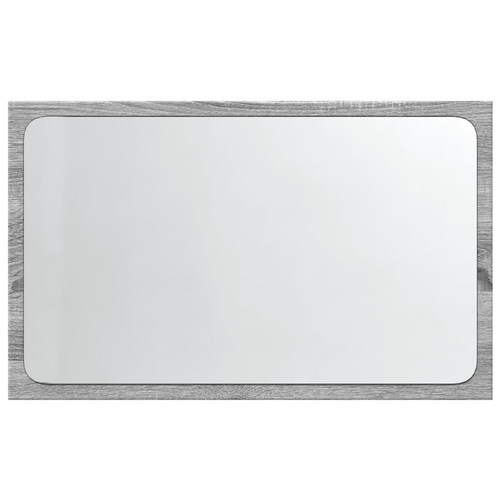 Specchio da Bagno con LED Grigio Sonoma 60x8,5x38 cm Truciolato