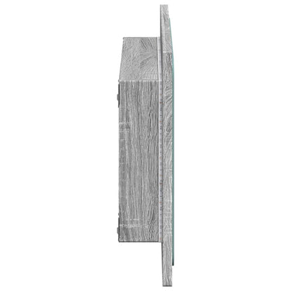 Specchio da Bagno con LED Grigio Sonoma 60x8,5x38 cm Truciolato | homemem39